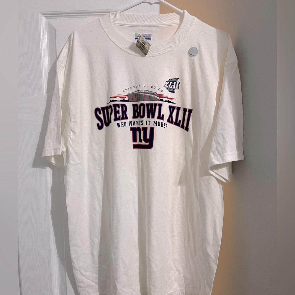 New York Giants Reebok Super Bowl XLII T-Shirt Size Large